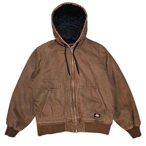 Vintage Dickies Brown Canvas Hooded Work Jacket